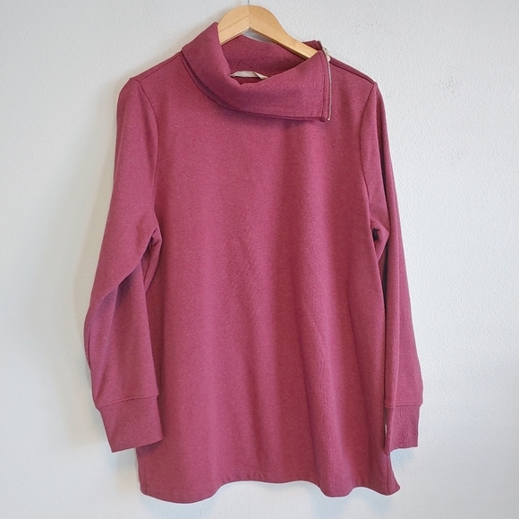 Soft Surroundings Maroon Angie Tunic Sz XL Classic - Picture 1 of 9